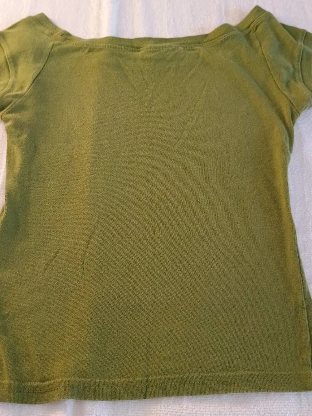 NWOT Delia's Girl XS T-Shirt 100% Cotton Green Breathable Twee Minimalist Summer